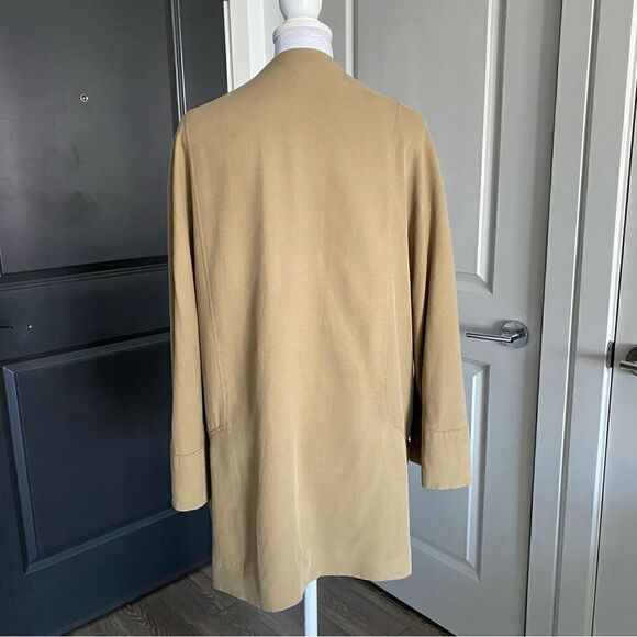 Zara Open Drape Tan Relaxed Fit Blazer Size M - Picture 3 of 6